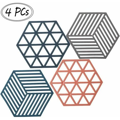 4 Pièces Dessous De Plat Silicone Dessous De Verre Hexagonaux Dessous Plat Antidérapant Résistant à La Chaleur Dessous De Plats Maniques Tapis Silicone Cuisine,16cm 2 4 Pièces Dessous De Plat Silicone Dessous De Verre Hexagonaux Dessous Plat Antidérapant Résistant à La Chaleur Dessous De Plats Maniques Tapis Silicone Cuisine,16cm – Image 2