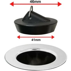 1Pièce Bouchon De Lavabo Caoutchouc Avec Chaîne, Bouchon D'évier Pour évier De Cuisine Ou De Baignoire -Promos Gout Cuisine Boutique 100342603 3