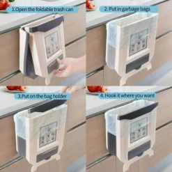 9L Poubelle Cuisine Murale Poubelle Pliable Suspendue Pour Voiture Maison - Marron 6 9L Poubelle Cuisine Murale Poubelle Pliable Suspendue Pour Voiture Maison - Marron -Promos Gout Cuisine Boutique 100344224 3