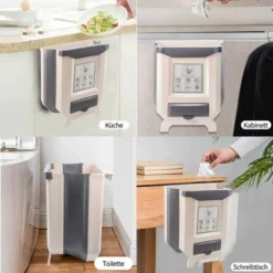 9L Poubelle Cuisine Murale Poubelle Pliable Suspendue Pour Voiture Maison - Marron 7 9L Poubelle Cuisine Murale Poubelle Pliable Suspendue Pour Voiture Maison - Marron -Promos Gout Cuisine Boutique 100344224 4