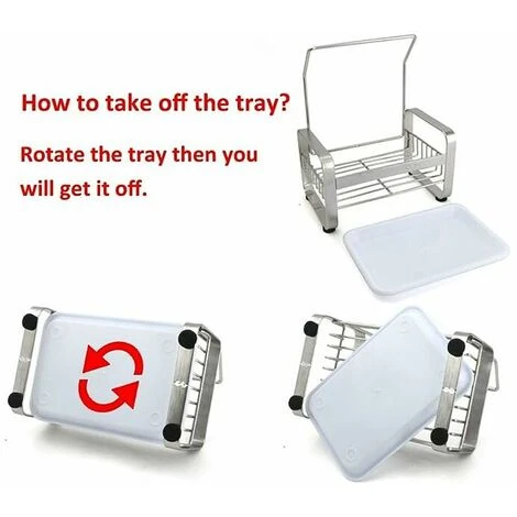 Porte Eponge Pour Evier De Cuisine,Rangement Eponge Evier Cuisine En Acier Inoxydable Adhésif&Comptoir,Organisateur Pour Brosse Vaisselle Lavette Serviette-Argent,2414.825cm 5 Porte Eponge Pour Evier De Cuisine,Rangement Eponge Evier Cuisine En Acier Inoxydable Adhésif&Comptoir,Organisateur Pour Brosse Vaisselle Lavette Serviette-Argent,2414.825cm – Image 5