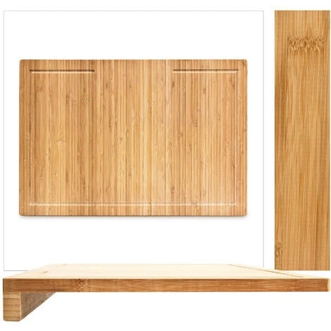 Relaxdays Planche à Découper En Bambou, Design élégant, H X L X P : Env. 5 X 56 X 38 Cm, Pour La Cuisine, Nature 3 Relaxdays Planche à Découper En Bambou, Design élégant, H X L X P : Env. 5 X 56 X 38 Cm, Pour La Cuisine, Nature – Image 3