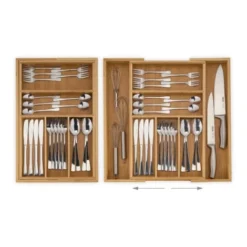 Relaxdays Range-couverts, En Bambou Et MDF, 5 à 7 Compartiments, Pour Le Tiroir, HLP : Env. 5 X 48 X 46 Cm, Nature 7 Relaxdays Range-couverts, En Bambou Et MDF, 5 à 7 Compartiments, Pour Le Tiroir, HLP : Env. 5 X 48 X 46 Cm, Nature -Promos Gout Cuisine Boutique 10364193 3