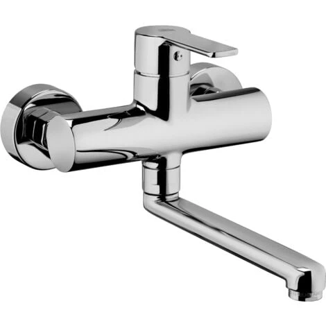 Mitigeur évier Mural Avec Bec Pivotant Paffoni Red RED161CR Chromé 1 Mitigeur évier Mural Avec Bec Pivotant Paffoni Red RED161CR Chromé