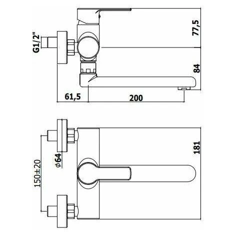 Mitigeur évier Mural Avec Bec Pivotant Paffoni Red RED161CR Chromé 2 Mitigeur évier Mural Avec Bec Pivotant Paffoni Red RED161CR Chromé – Image 2