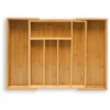 Relaxdays Organiseur De Tiroir, Range-couverts Extensible, En Bambou, 5x29-48x34 Cm, Pour La Cuisine, Nature