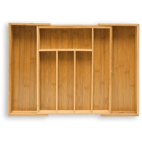 Relaxdays Organiseur De Tiroir, Range-couverts Extensible, En Bambou, 5x29-48x34 Cm, Pour La Cuisine, Nature 1 Relaxdays Organiseur De Tiroir, Range-couverts Extensible, En Bambou, 5x29-48x34 Cm, Pour La Cuisine, Nature