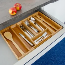 Relaxdays Organiseur De Tiroir, Range-couverts Extensible, En Bambou, 5x29-48x34 Cm, Pour La Cuisine, Nature 8 Relaxdays Organiseur De Tiroir, Range-couverts Extensible, En Bambou, 5x29-48x34 Cm, Pour La Cuisine, Nature -Promos Gout Cuisine Boutique 10550998 4