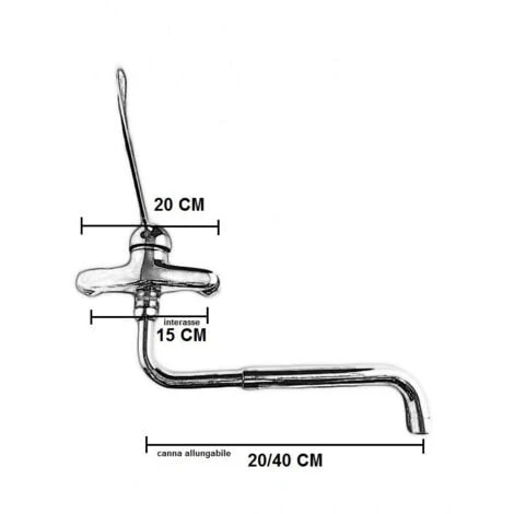 Mitigeur Robinet Mural Avec Bec Pivotant Et Extensible 3 Mitigeur Robinet Mural Avec Bec Pivotant Et Extensible – Image 3