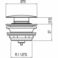 Bonde Ø 70 Mm CLICK‑CLACK - TRES 13474010