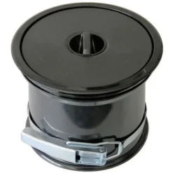 Vide-ordures Pour Plan De Travail Avec Couvercle En Pvc - Décor : Noir - ITAR