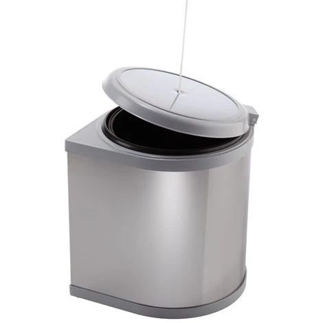Poubelle Pivotante à Cordon - 10 L - Nombre De Seaux : 1 - Contenance : 10 L - Pour Caisson De Largeur : 400 Mm - Décor : Inox / Gris - Largeur : 265 Mm - Profondeur : 265 Mm - Hauteur : 315 Mm - Maté 1 Poubelle Pivotante à Cordon - 10 L - Nombre De Seaux : 1 - Contenance : 10 L - Pour Caisson De Largeur : 400 Mm - Décor : Inox / Gris - Largeur : 265 Mm - Profondeur : 265 Mm - Hauteur : 315 Mm - Maté