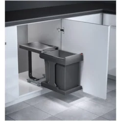 HAILO Poubelle Coulissante - 20 L - Amortisseur : Sans - Contenance : 20 L - Décor : Gris - Hauteur : 400 Mm - Largeur : 245 Mm - Matériau : Acier / Plastique - Nombre De Seaux : 1 - Pour Caisson De Largeur 7 HAILO Poubelle Coulissante - 20 L - Amortisseur : Sans - Contenance : 20 L - Décor : Gris - Hauteur : 400 Mm - Largeur : 245 Mm - Matériau : Acier / Plastique - Nombre De Seaux : 1 - Pour Caisson De Largeur -Promos Gout Cuisine Boutique 13485257 4