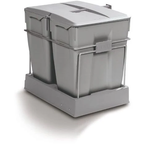 Poubelle Coulissante Grande Capacité 2 Seaux - Contenance : 60 L - Décor : Gris - Hauteur : 511 Mm - Nombre De Seaux : 2 - Pour Caisson De Largeur : 450 Mm - Profondeur : 493 Mm - Sortie : Totale - Ty 1 Poubelle Coulissante Grande Capacité 2 Seaux - Contenance : 60 L - Décor : Gris - Hauteur : 511 Mm - Nombre De Seaux : 2 - Pour Caisson De Largeur : 450 Mm - Profondeur : 493 Mm - Sortie : Totale - Ty