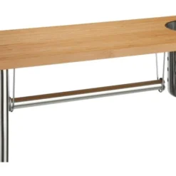 Etagère De Cuisine Porte Ustensiles Et Essuie-tout En Bambou - 55 X 20 X 21 -Promos Gout Cuisine Boutique 14799557 3