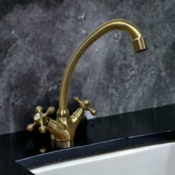 Robinet Cuisine Mélangeur D'évier Vieux Laiton -Promos Gout Cuisine Boutique 16046006 5