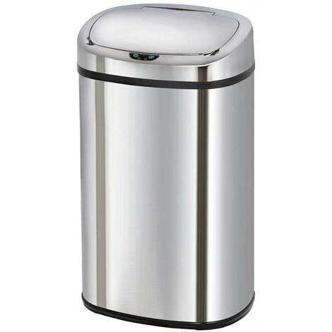 Poubelle De Cuisine Automatique 58L MAJESTIC Grande Capacité En Acier INOX Avec Cerclage 1 Poubelle De Cuisine Automatique 58L MAJESTIC Grande Capacité En Acier INOX Avec Cerclage