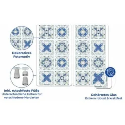 WENKO Protection Plaque De Cuisson, Couvre Plaque De Cuisson En Verre Carreaux, Lot De 2, 30 X 52 Cm -Promos Gout Cuisine Boutique 16527669 5