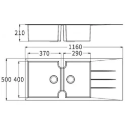 Évier De Synthèse Noir Moucheté TUNIA 2 Bacs 1 égouttoir -Promos Gout Cuisine Boutique 16737203 4