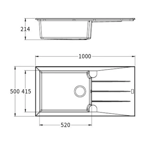 Évier De Synthèse Noir Moucheté TUNIA 1 Grand Bac 1 égouttoir 4 Évier De Synthèse Noir Moucheté TUNIA 1 Grand Bac 1 égouttoir – Image 4