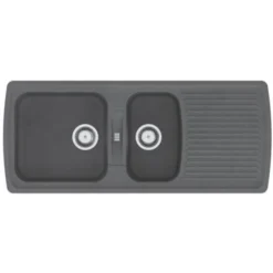 CAREA - Évier à Encastrer VÉNUS 2 Bacs - Gris Béton 5 CAREA - Évier à Encastrer VÉNUS 2 Bacs - Gris Béton -Promos Gout Cuisine Boutique 16942904 3