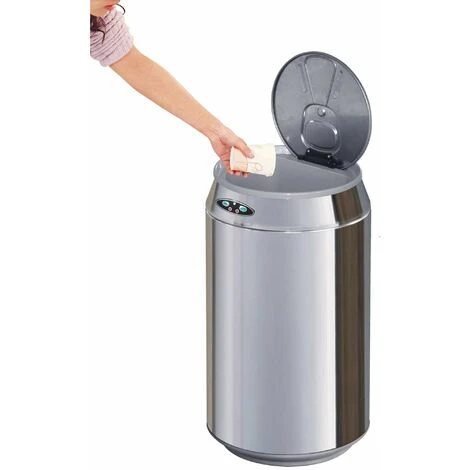 Poubelle De Cuisine Automatique CAN Argent Acier Inoxydable 30 L 2 Poubelle De Cuisine Automatique CAN Argent Acier Inoxydable 30 L – Image 2