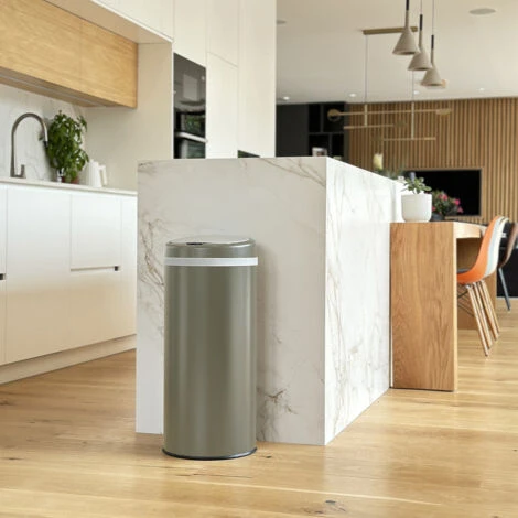 Poubelle De Cuisine Automatique SOHO Taupe Acier Inoxydable 42 L 2 Poubelle De Cuisine Automatique SOHO Taupe Acier Inoxydable 42 L – Image 2