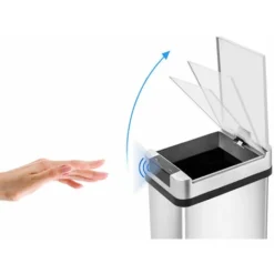 Poubelle De Cuisine Automatique Design 50L PARKSIDE En Acier INOX Avec Cerclage -Promos Gout Cuisine Boutique 17081431 5