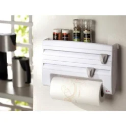 Distributeur De Papier Absorbant, Porte-rouleaux Mural De Cuisine - Avec 2 Lames De Découpe - Support Papier Aluminium, Papier Cuisson ROLL'N ROLL -Promos Gout Cuisine Boutique 17832109 3