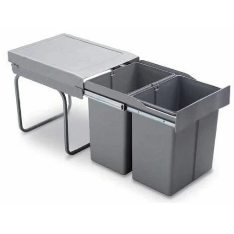 Poubelle De Cuisine Coulissante - 2 Bacs - 42 L - Amortisseur : Sans - Contenance : 42 L - Décor : Gris - Hauteur : 400 Mm - Largeur : 343 Mm - Matériau : Métal / PP - Nombre De Seaux : 2 - Pour Caiss 1 Poubelle De Cuisine Coulissante - 2 Bacs - 42 L - Amortisseur : Sans - Contenance : 42 L - Décor : Gris - Hauteur : 400 Mm - Largeur : 343 Mm - Matériau : Métal / PP - Nombre De Seaux : 2 - Pour Caiss