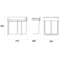 Poubelle De Cuisine Coulissante - 2 Bacs - 42 L - Amortisseur : Sans - Contenance : 42 L - Décor : Gris - Hauteur : 400 Mm - Largeur : 343 Mm - Matériau : Métal / PP - Nombre De Seaux : 2 - Pour Caiss 5 Poubelle De Cuisine Coulissante - 2 Bacs - 42 L - Amortisseur : Sans - Contenance : 42 L - Décor : Gris - Hauteur : 400 Mm - Largeur : 343 Mm - Matériau : Métal / PP - Nombre De Seaux : 2 - Pour Caiss -Promos Gout Cuisine Boutique 18279157 3