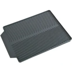 WENKO Tapis égouttoir Vaisselle Linea, Tapis Vaisselle à Poser à Côté De L'évier, Séchage Rapide Et Sans Trace, Avec Rainure Pour L'écoulement De L'eau, Plastique, 40x3x30 Cm, Gris