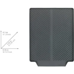 WENKO Tapis égouttoir Vaisselle Linea, Tapis Vaisselle à Poser à Côté De L'évier, Séchage Rapide Et Sans Trace, Avec Rainure Pour L'écoulement De L'eau, Plastique, 40x3x30 Cm, Gris 9 WENKO Tapis égouttoir Vaisselle Linea, Tapis Vaisselle à Poser à Côté De L'évier, Séchage Rapide Et Sans Trace, Avec Rainure Pour L'écoulement De L'eau, Plastique, 40x3x30 Cm, Gris -Promos Gout Cuisine Boutique 18940712 5