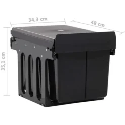 Poubelle Amovible De Cuisine Fermeture En Douceur 48 L VidaXL 7 Poubelle Amovible De Cuisine Fermeture En Douceur 48 L VidaXL -Promos Gout Cuisine Boutique 19230617 3