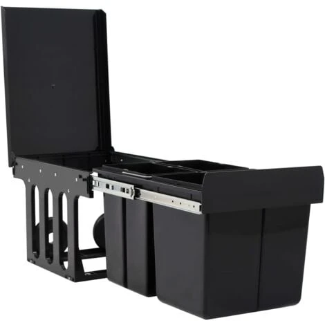 Poubelle Amovible De Cuisine Fermeture En Douceur 48 L VidaXL 4 Poubelle Amovible De Cuisine Fermeture En Douceur 48 L VidaXL – Image 4