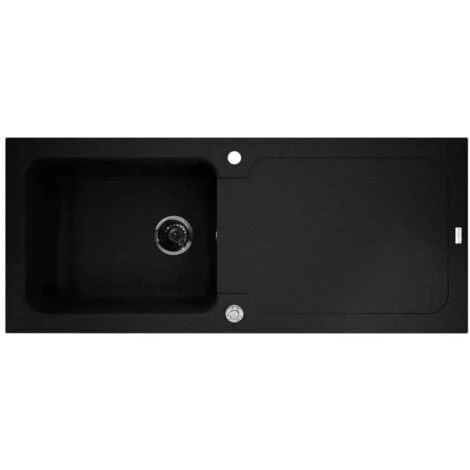 CAREA - Évier à Encastrer BOTIA 1 Bac - Noir 2 CAREA - Évier à Encastrer BOTIA 1 Bac - Noir – Image 2