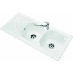 Villeroy & Boch Evier 2 Bacs à Encastrer VILLEROY ET BOCH Nestor Plus (1130 X 510 Mm) Avec égouttoir - Céramique - Blanc