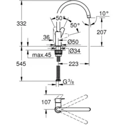 Grohe Mitigeur Monocommande évier Col De Cygne (MitigeurC5) -Promos Gout Cuisine Boutique 21359372 3