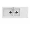 CAREA - Évier à Encastrer ARCOS 2 Bacs - Blanc