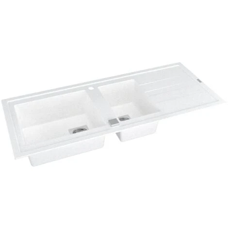 CAREA - Évier à Encastrer ARCOS 2 Bacs - Blanc 3 CAREA - Évier à Encastrer ARCOS 2 Bacs - Blanc – Image 3