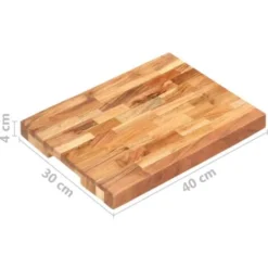 Planche à Découper 40x30x4 Cm Bois D'acacia Massif VidaXL -Promos Gout Cuisine Boutique 23563724 3