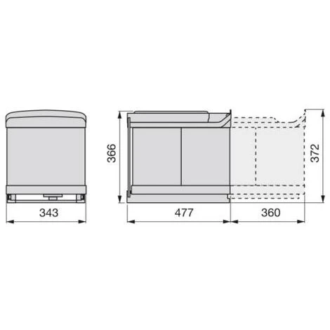 Poubelle Extraction Automatique (3 Conteneurs) - Talla 2 Poubelle Extraction Automatique (3 Conteneurs) - Talla – Image 2