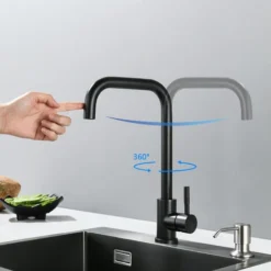 CECIPA Robinet De Cuisine Nacrée Noire Mitigeur D'evier Pivotant 360° Flexible Robinetterie De Cuisine En 304 Acier Inox Peinture Cuisson Résistant à La Corrosion 8 CECIPA Robinet De Cuisine Nacrée Noire Mitigeur D'evier Pivotant 360° Flexible Robinetterie De Cuisine En 304 Acier Inox Peinture Cuisson Résistant à La Corrosion -Promos Gout Cuisine Boutique 24019436 4