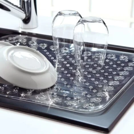 Tapis égouttoir à Vaisselle WENKO KRISTALL Plastique Transparent 2 Tapis égouttoir à Vaisselle WENKO KRISTALL Plastique Transparent – Image 2