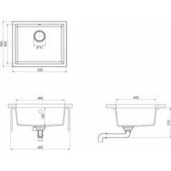 Évier De Cuisine Avec Trou De Trop-plein Noir Granit VidaXL 7 Évier De Cuisine Avec Trou De Trop-plein Noir Granit VidaXL -Promos Gout Cuisine Boutique 25675989 3