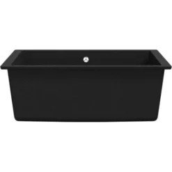 Évier De Cuisine Avec Trou De Trop-plein Noir Granit VidaXL 8 Évier De Cuisine Avec Trou De Trop-plein Noir Granit VidaXL -Promos Gout Cuisine Boutique 25675989 4