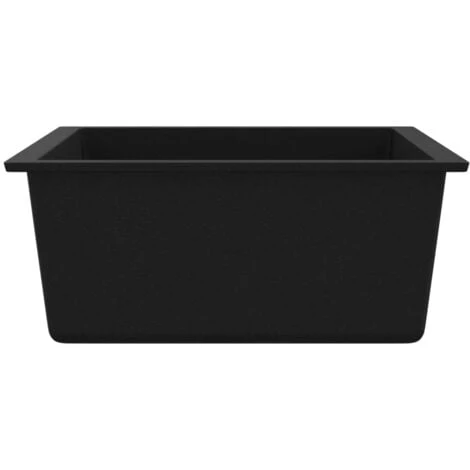 Évier De Cuisine Avec Trou De Trop-plein Noir Granit VidaXL 5 Évier De Cuisine Avec Trou De Trop-plein Noir Granit VidaXL – Image 5