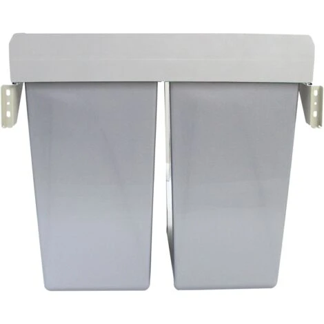 KuKoo - Poubelles Coulissantes Encastrables De 90L Pour Cuisine, Poubelles De Recyclage à Deux Bacs. 49,5cm(h) X 56,5cm(l) X 48,4cm(p) 2 KuKoo - Poubelles Coulissantes Encastrables De 90L Pour Cuisine, Poubelles De Recyclage à Deux Bacs. 49,5cm(h) X 56,5cm(l) X 48,4cm(p) – Image 2