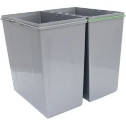 KuKoo - Poubelles Coulissantes Encastrables De 90L Pour Cuisine, Poubelles De Recyclage à Deux Bacs. 49,5cm(h) X 56,5cm(l) X 48,4cm(p) 7 KuKoo - Poubelles Coulissantes Encastrables De 90L Pour Cuisine, Poubelles De Recyclage à Deux Bacs. 49,5cm(h) X 56,5cm(l) X 48,4cm(p) -Promos Gout Cuisine Boutique 26231273 3