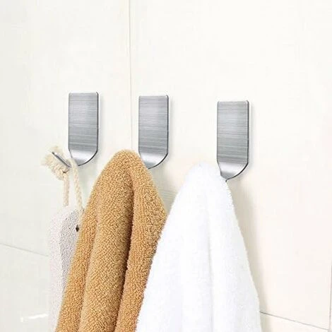 LITZEE Crochets Forts Crochet Mural Crochets Muraux En Acier Inoxydable Imperméable à L'eau Pour La Robe Robe Serviette Porte-clés Sacs De Noël Lumières-Accueil Cuisine Salle 8-Pack 5 LITZEE Crochets Forts Crochet Mural Crochets Muraux En Acier Inoxydable Imperméable à L'eau Pour La Robe Robe Serviette Porte-clés Sacs De Noël Lumières-Accueil Cuisine Salle 8-Pack – Image 5